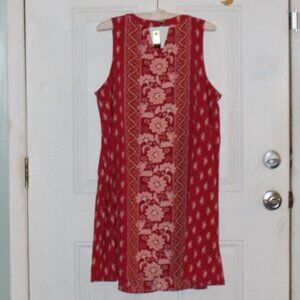 Xhilaration Coral V Neck Multi Pattern Sleeveless Cocktail Dress Size XXL